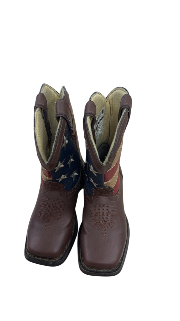 Durango Boots Toddler 9 YOUTH Brown, Red, Blue, White
