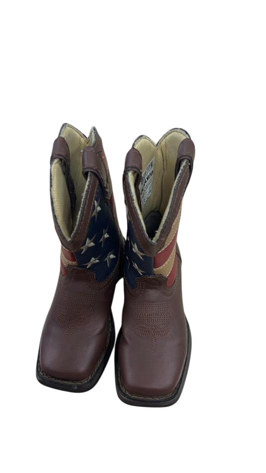 Durango Boots Toddler 9 YOUTH Brown, Red, Blue, White