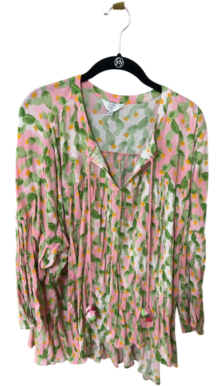 Crown & Ivy Blouse 3X Pink
