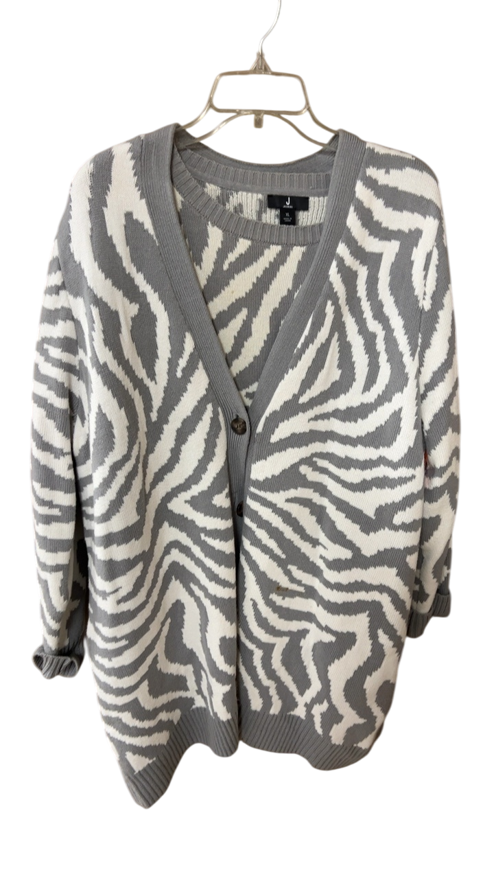 Jason Wu Cardigan XL Gray and White