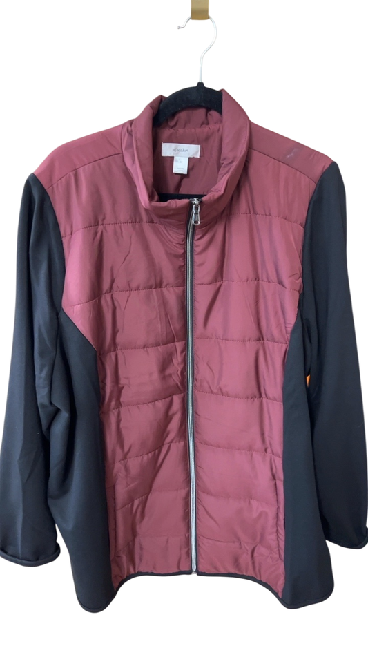 Unbranded Jacket 3X Burgundy and Black