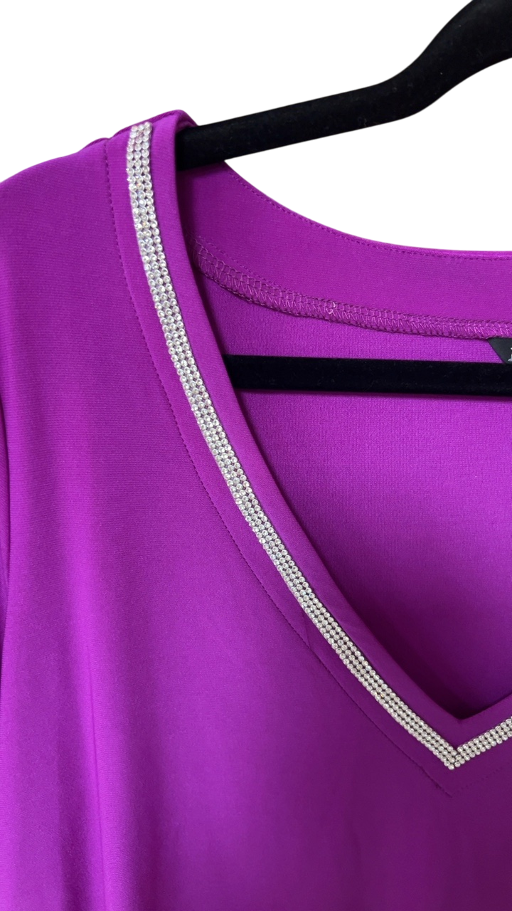 Nina Leonard T-Shirt 1X Purple