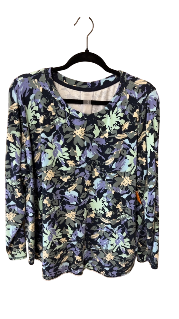 Unknown Sweatshirt 1X Multicolored (including shades of purple, green, beige, and black)