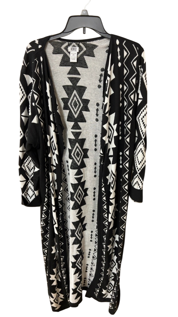 Cardigan 2X Black and white