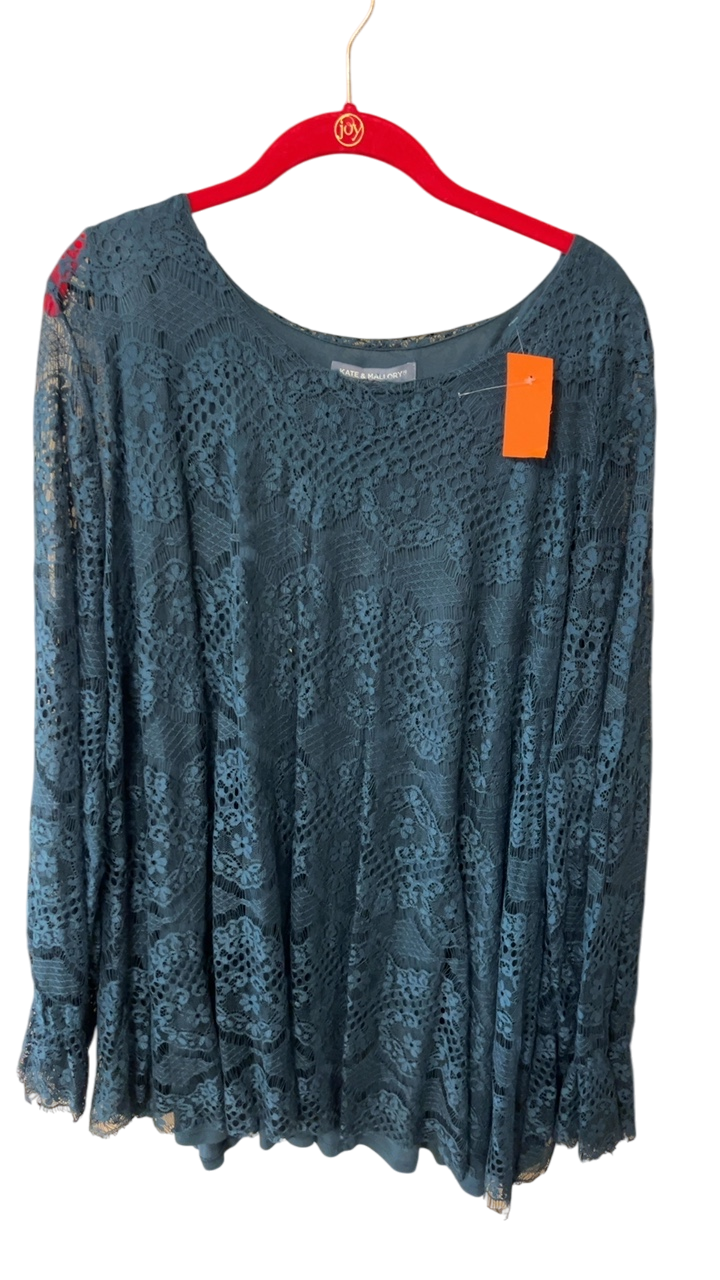 Kate & Mallory Blouse 3XL Dark Green