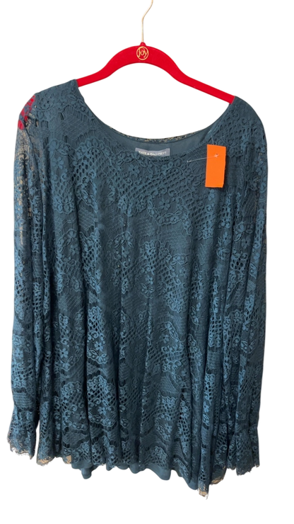 Kate & Mallory Blouse 3XL Dark Green