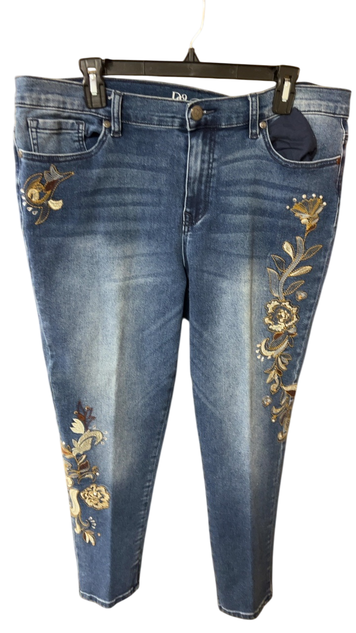 Pants 16 Blue with flowers 