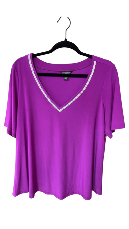 Nina Leonard T-Shirt 1X Purple
