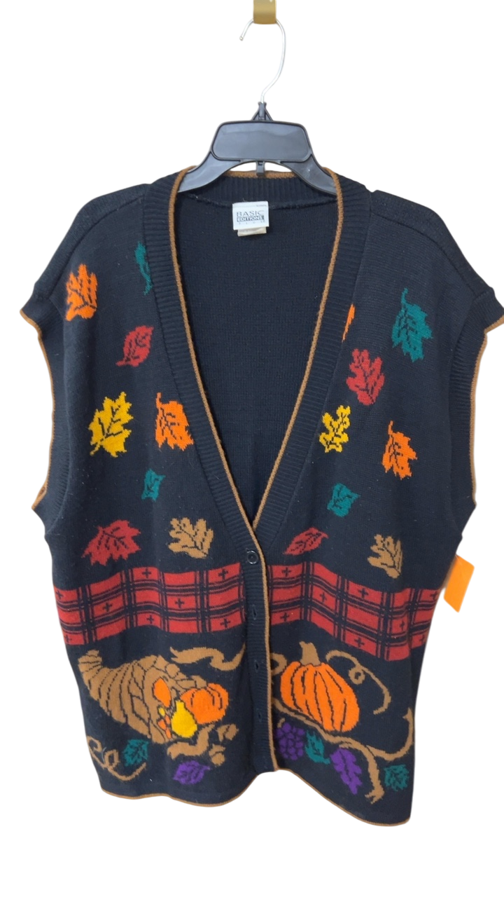 BASIC COLLECTION Vest 2X Multicolor (Primarily Navy Blue, Orange, Yellow, Red, Purple, Green, Tan)