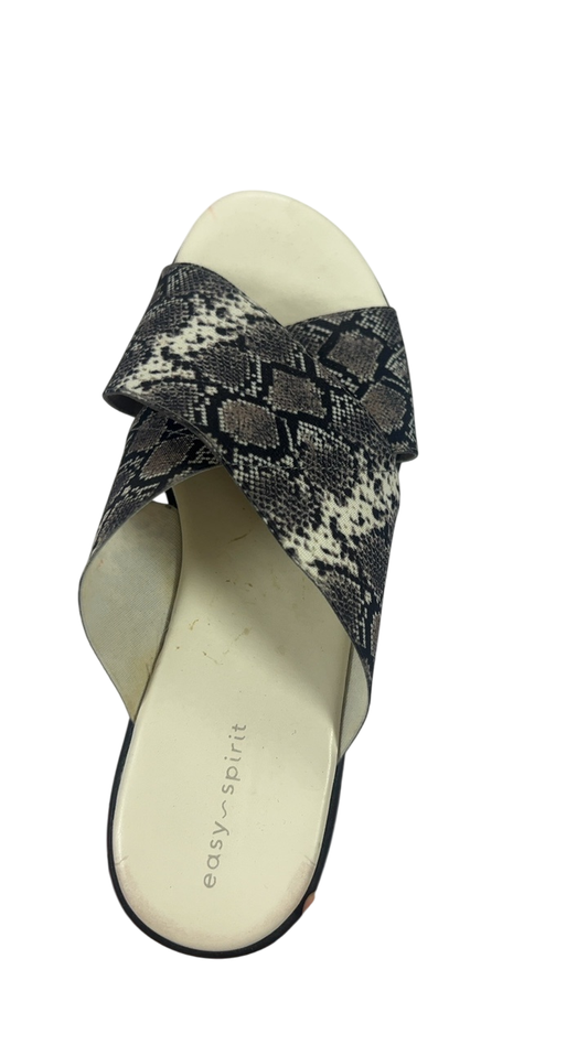 easy spirit Sandals 8 Black, White and Gray