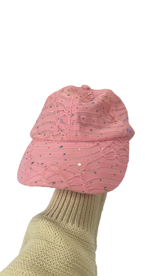 Rhinestone Hat Pink