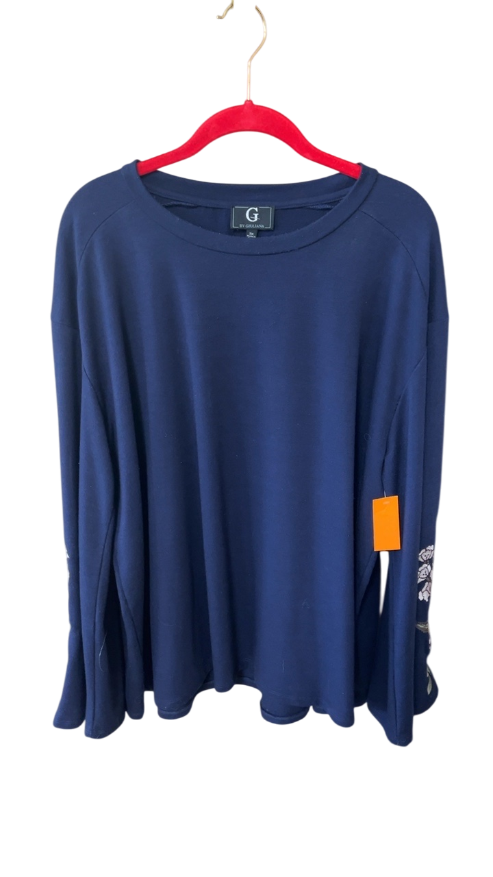 G by Guiliana Sweater 2X Blue