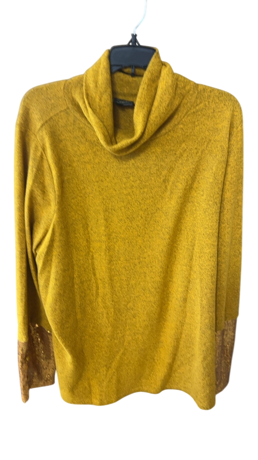 Turtleneck Sweater 2X Mustard yellow
