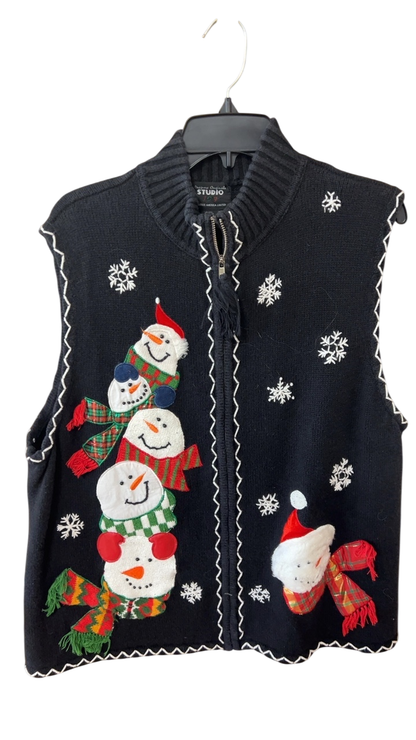 Snowman Vest 3X Black