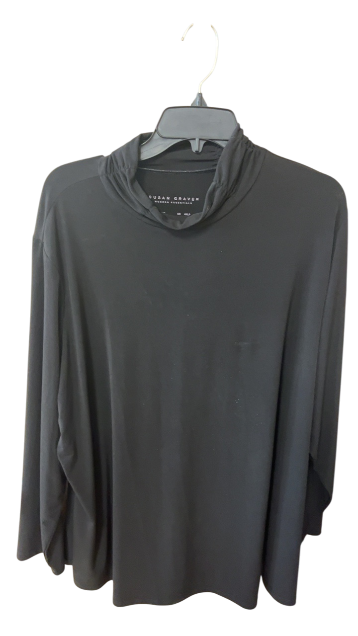 Susan Graver Turtleneck Sweater 3X Black