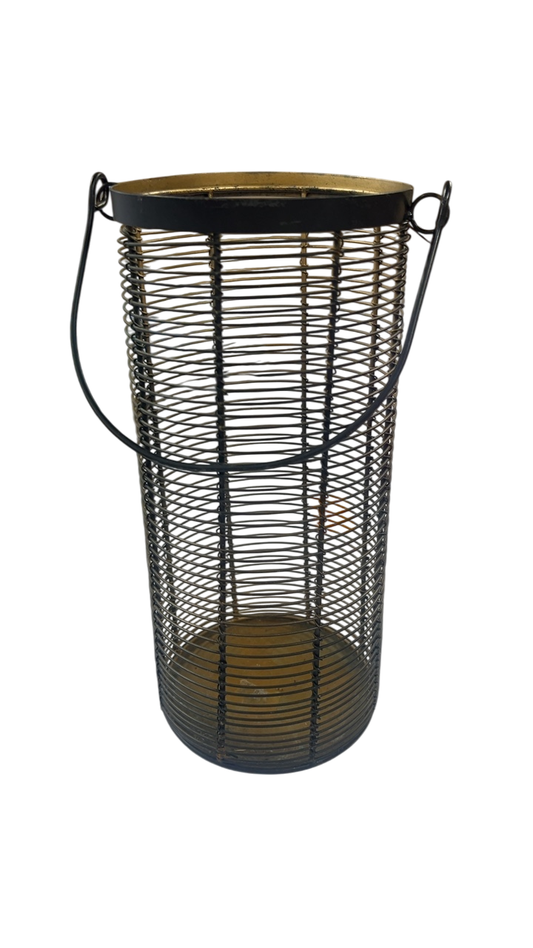 Lantern Holder Black and gold