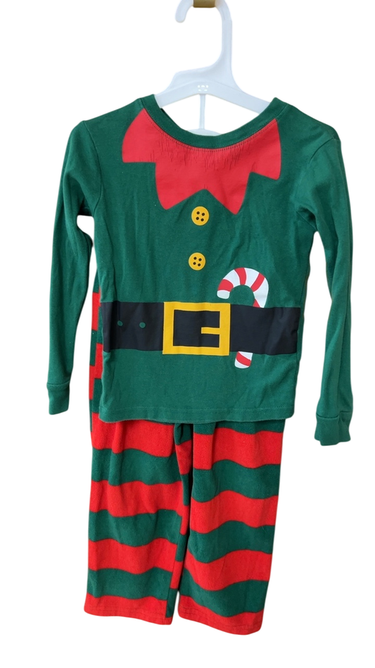 Unknown PJ Set YOUTH 5t Green and Red
