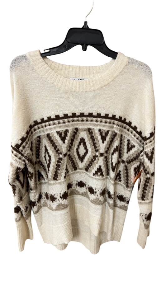Old Navy Sweater Large Beige and Brown