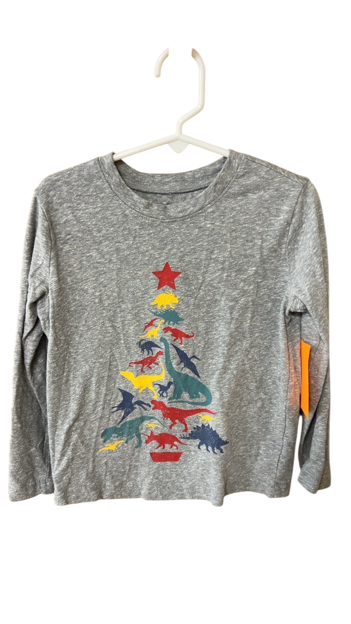 Dino Christmas YOUTH 5t Gray