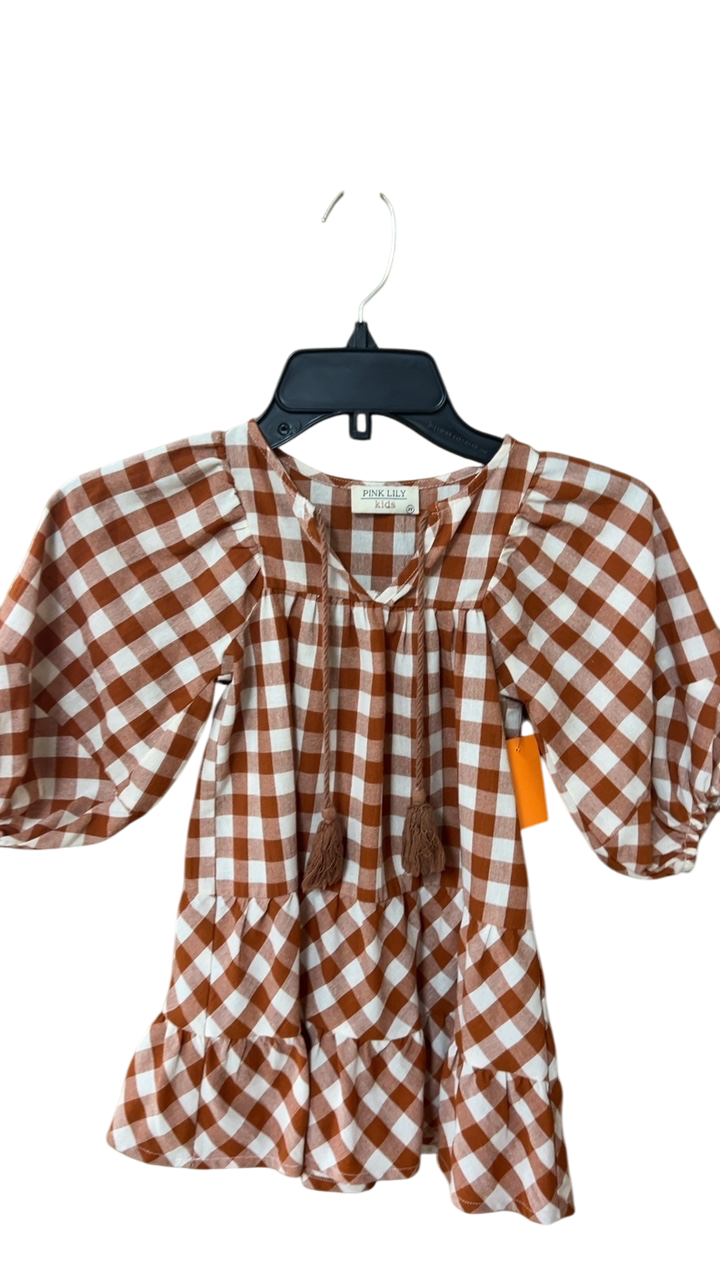 Pink Lily Kids Top YOUTH 3t Brown and White
