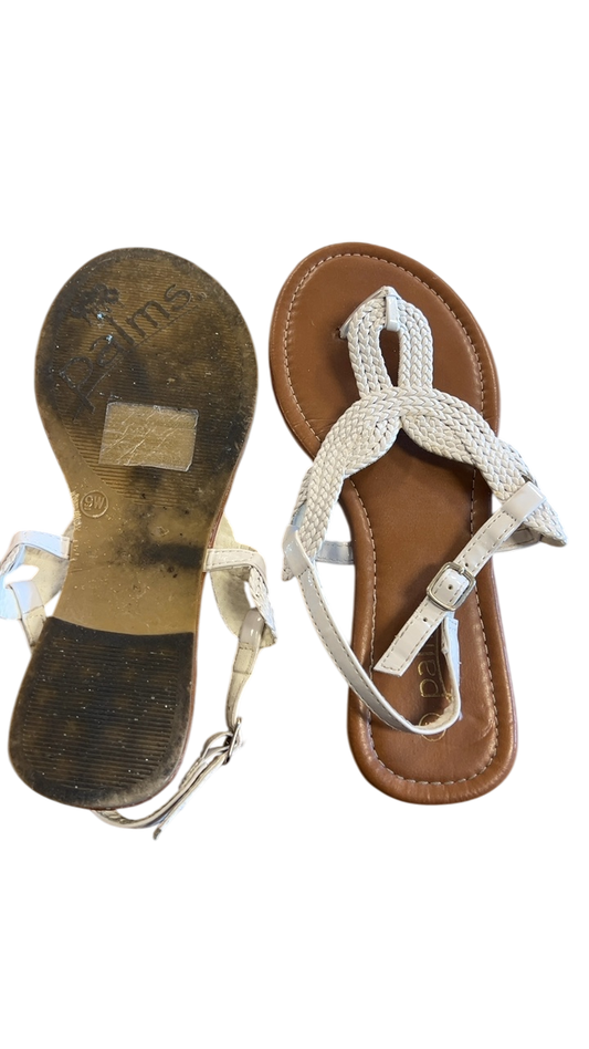 Palms Sandals 9 White and Brown