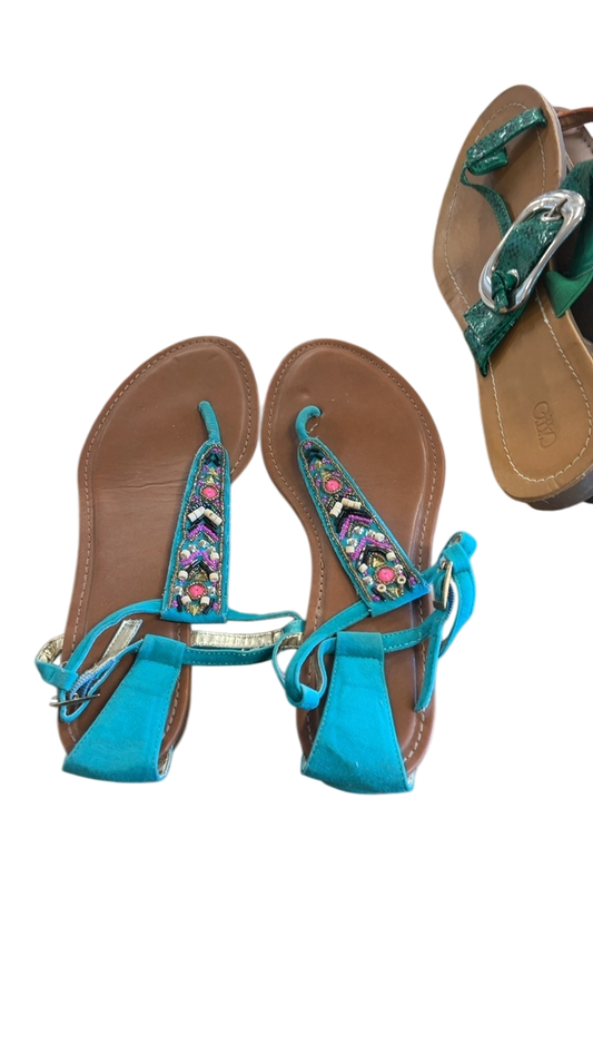 Sandals 8.5 Blue and Green