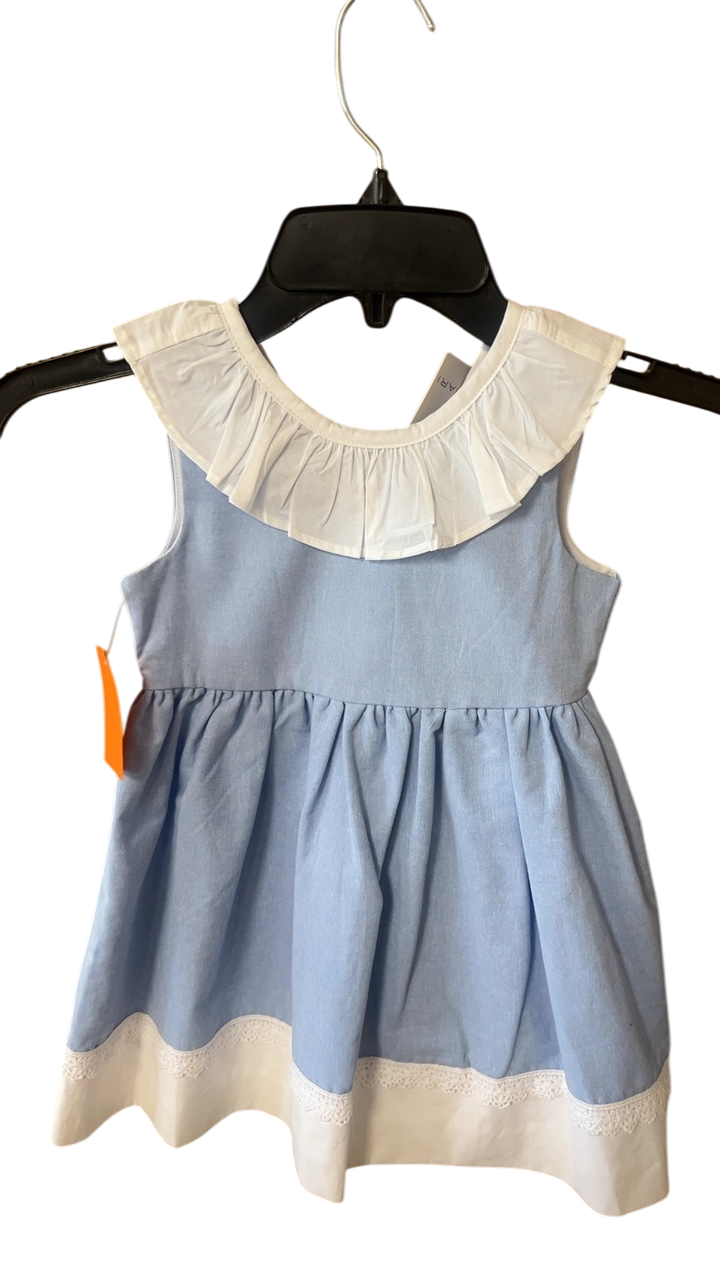 Tahari Dress YOUTH 3t Light blue and white