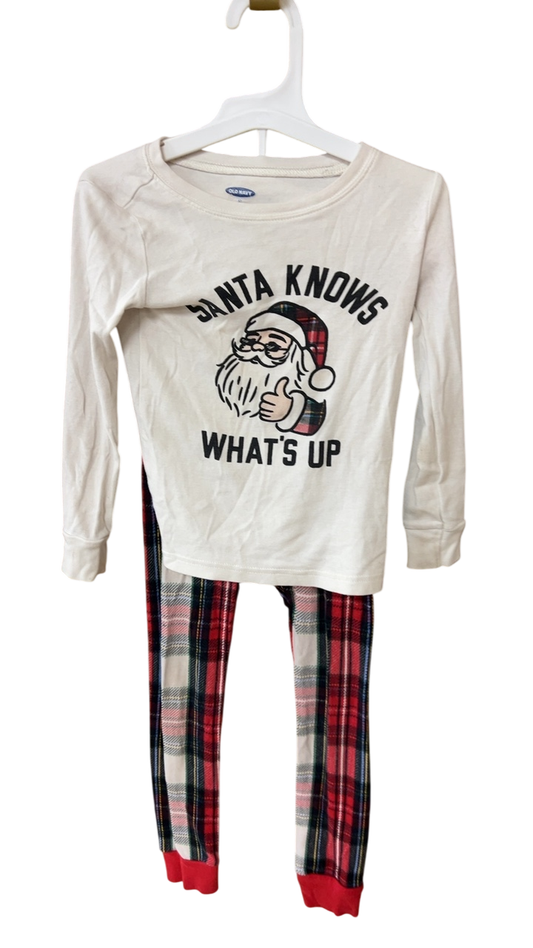 Old Navy Pajama Set YOUTH 5t Red, White, Black, Green