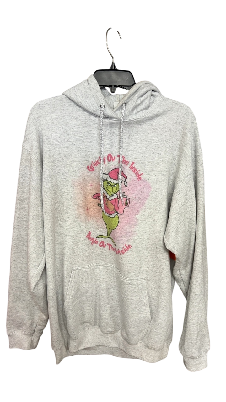 Christmas Hoodie Large Light Gray