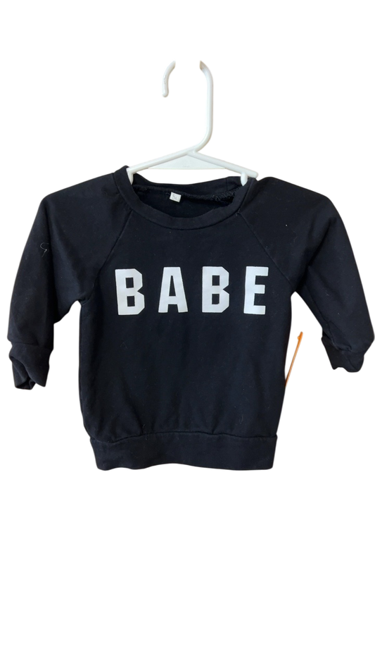 BABE Sweatshirt YOUTH 3-6m Black