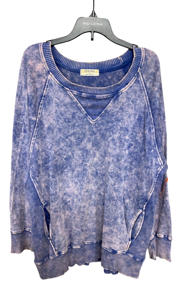 ZENANA Sweatshirt Large Purple