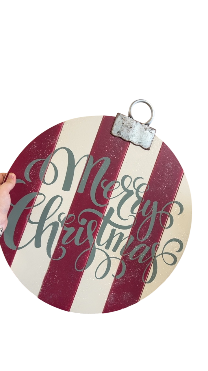 MERRY CHRISTMAS Decor Red and White