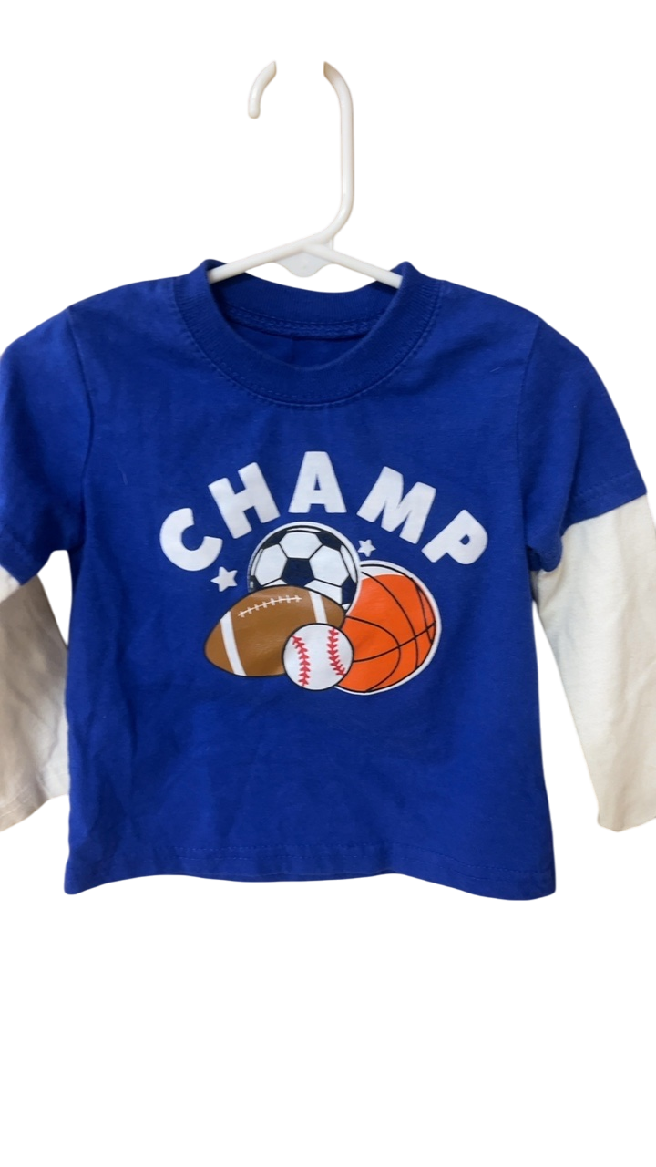 T-Shirt YOUTH 18m Blue and White