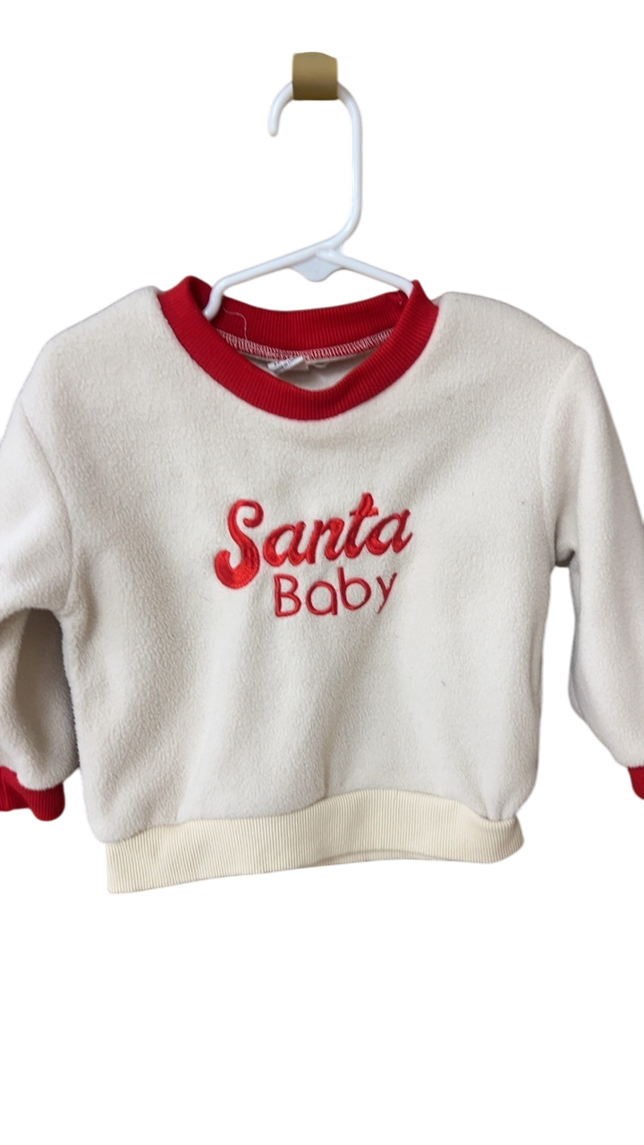 Unbranded Sweater YOUTH 12-18m Cream and Red
