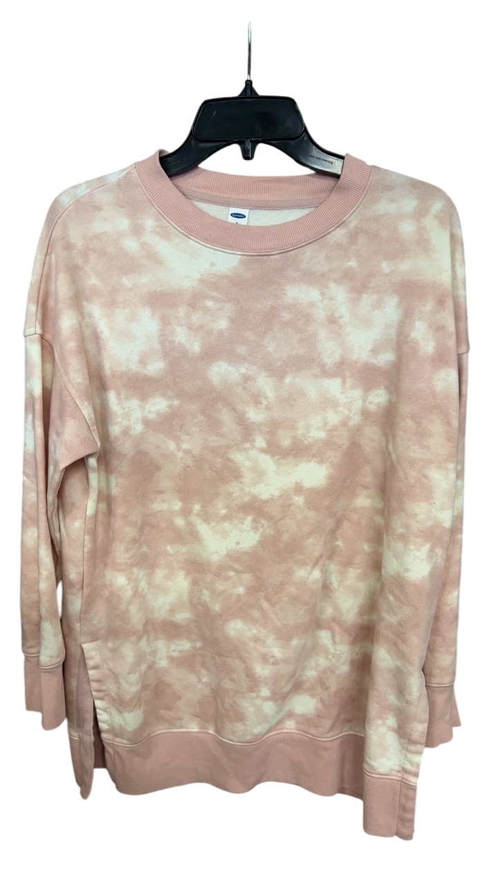 Old Navy Sweater Small Pink and White Tie-Dye