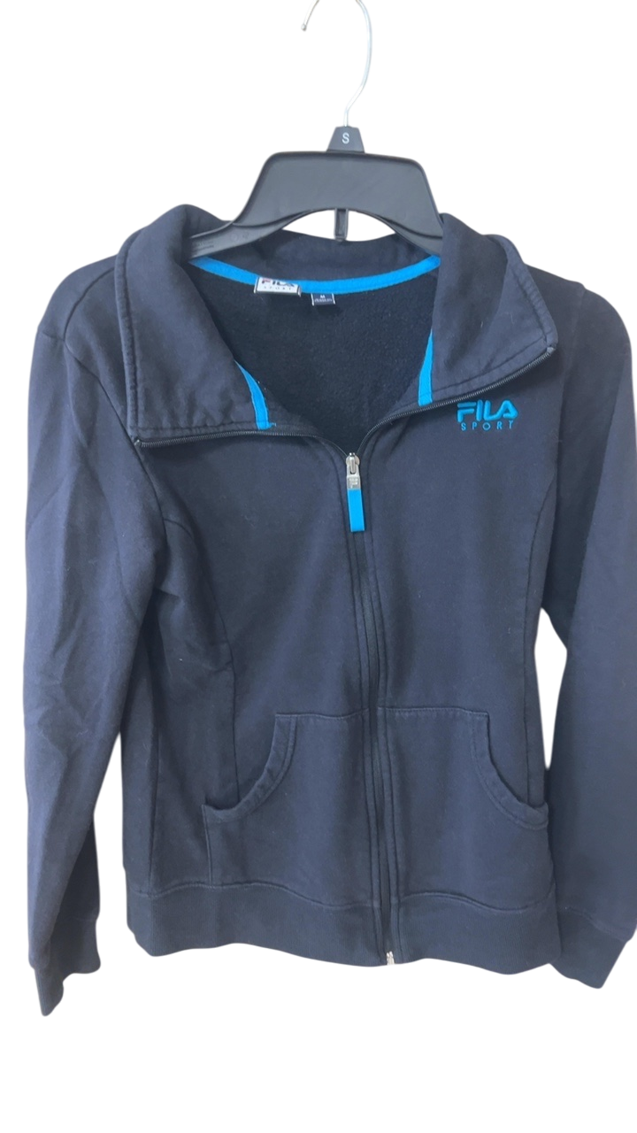 Fila Hoodie Medium Black with blue accents