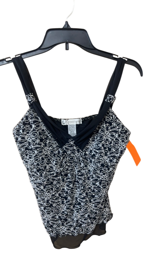 Dressbarn Tank top Medium Black and White