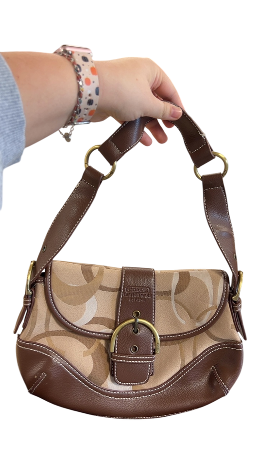 Coach Bag Beige and Brown