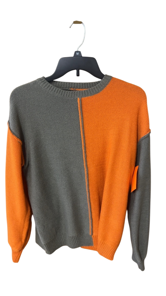 Sweater Medium Gray and Orange