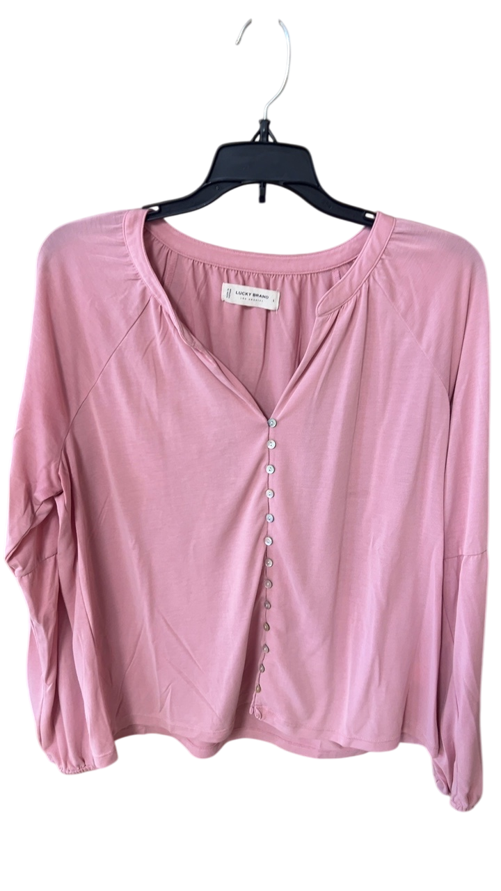 Lucky Brand Blouse Large Pink