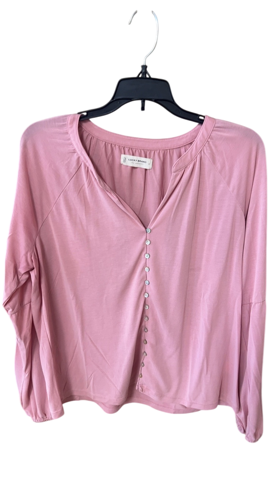 Lucky Brand Blouse Large Pink