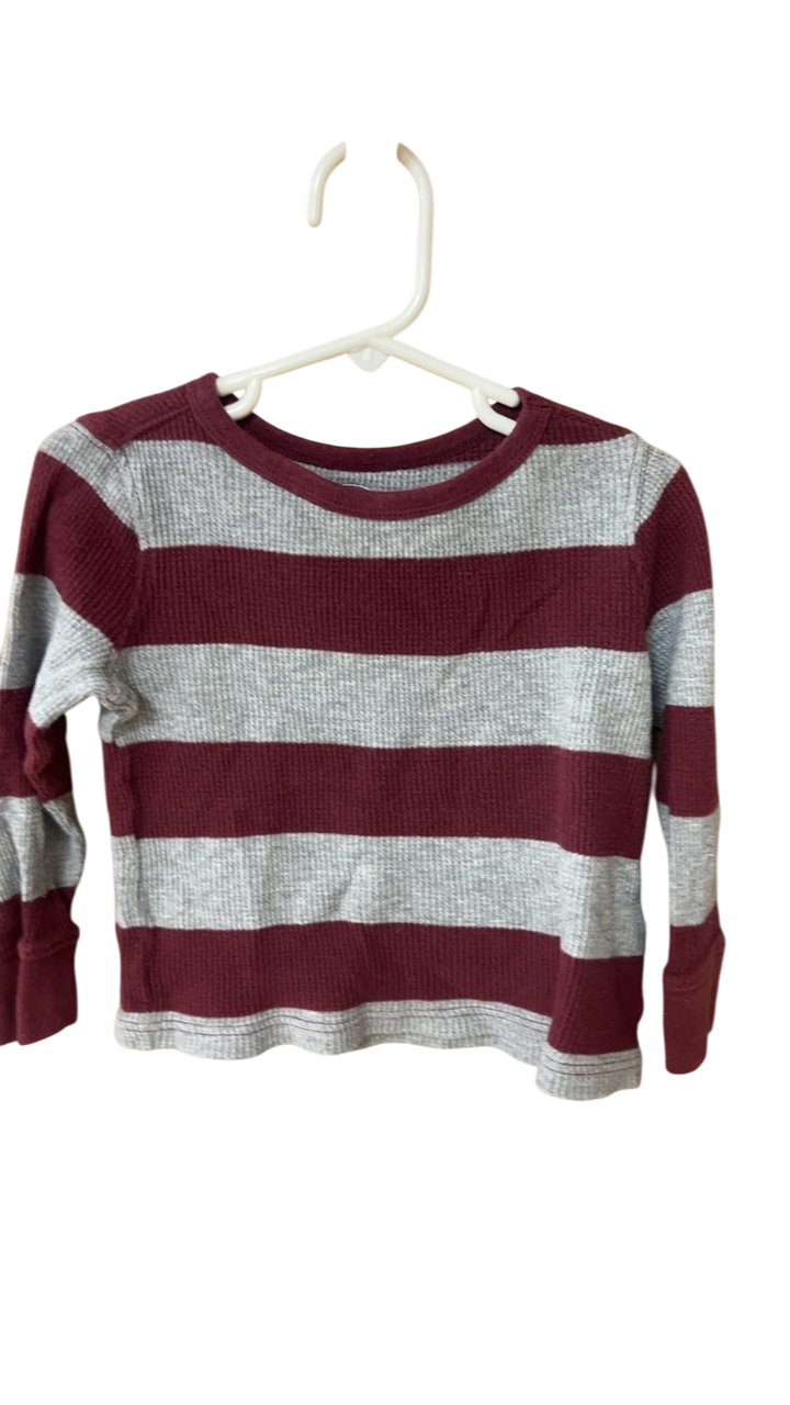 Sweater YOUTH 2T Maroon and Light Gray