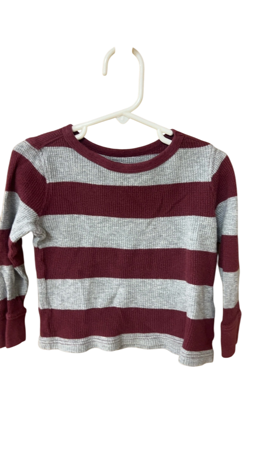 Sweater YOUTH 2T Maroon and Light Gray