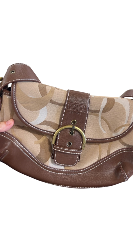 Coach Bag Beige and Brown
