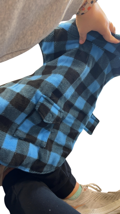 Jacket Dog Large Blue and Black
