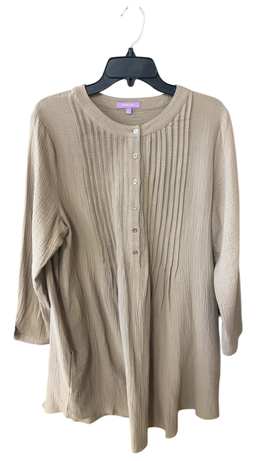 Purple Lava Dress Large Beige