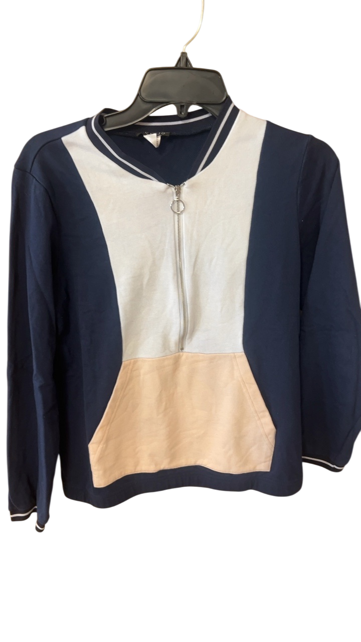 Sweatshirt Medium Navy blue, beige, and white