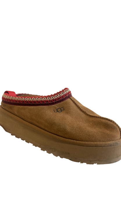 UGG Slippers Platform WOMENS 9 Brown and Red