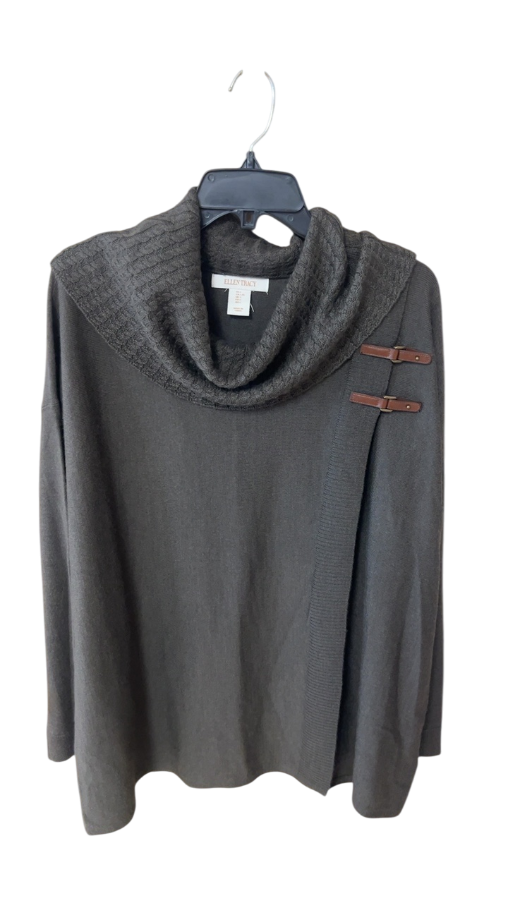 Ellen Tracy Sweater Large Gray