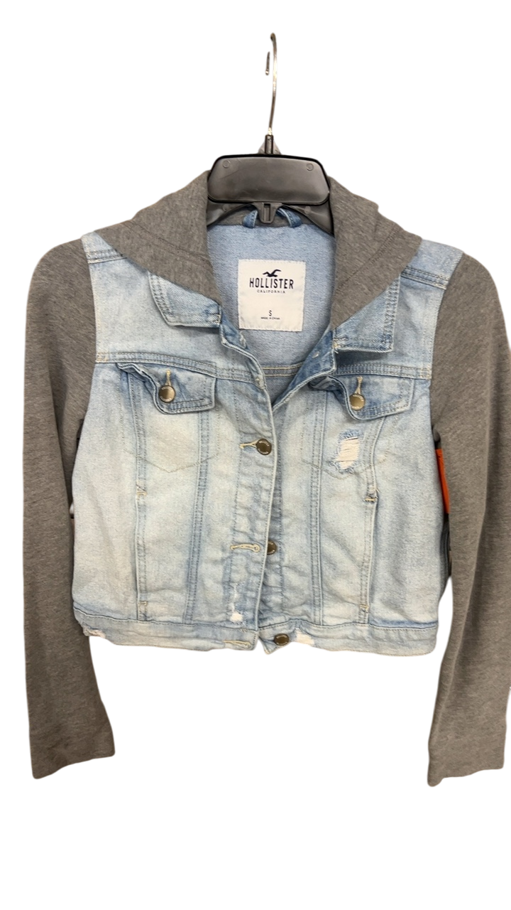 Hollister Jacket Small Light blue and grey
